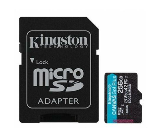 Карта памяти Kingston 256GB microSDXC class 10 UHS-I U3 A2 Canvas Go Plus (SDCG3/256GB)