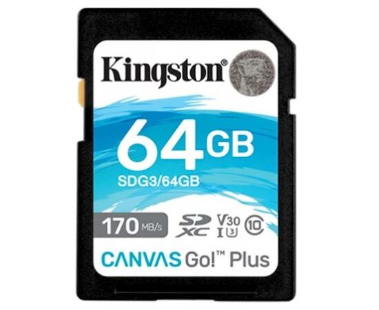 Карта пам'яті Kingston 64GB SDXC class 10 UHS-I U3 Canvas Go Plus (SDG3/64GB)