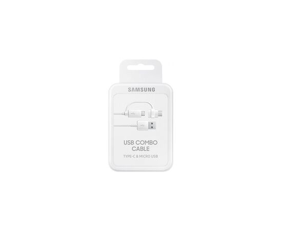 Дата кабель USB 2.0 AM to Type-C + Micro 5P 1.5m white Samsung (EP-DG930DWEGRU), изображение 3 Дата кабель USB 2.0 AM to Type-C + Micro 5P 1.5m white Samsung (EP-DG930DWEGRU), изображение 3