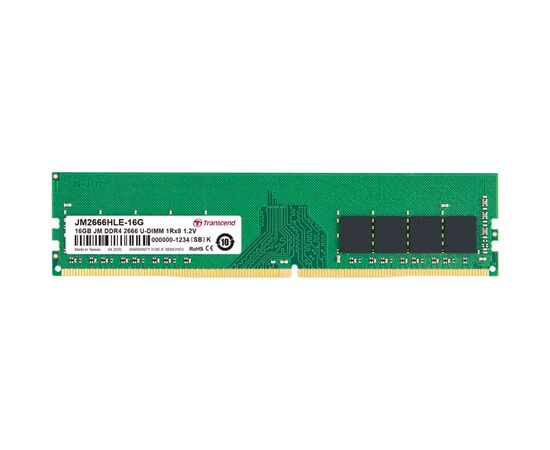 Модуль пам'яті для комп'ютера DDR4 16GB 2666 MHz Transcend (JM2666HLE-16G)