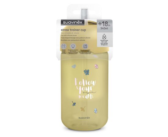 Поїльник-непроливайка Suavinex Bear Family 340 мл, +18 міс. жовта (402652), зображення 3 Поїльник-непроливайка Suavinex Bear Family 340 мл, +18 міс. жовта (402652), зображення 3