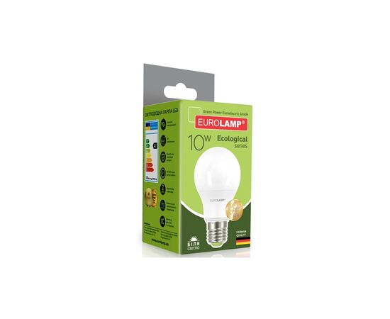Лампочка Eurolamp LED А60 10W E27 4000K 220V (LED-A60-10274(P)), изображение 2 Лампочка Eurolamp LED А60 10W E27 4000K 220V (LED-A60-10274(P)), изображение 2
