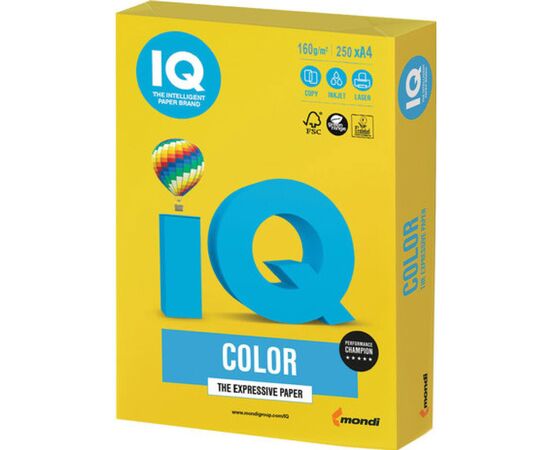 Бумага Mondi IQ color А4 intensive, 160g 250sh Mustard (IG50/A4/160/IQ)