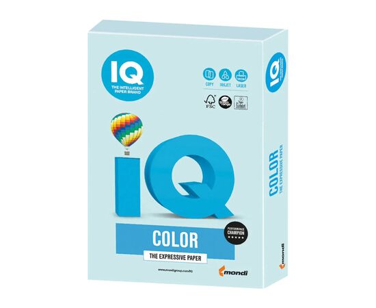 Бумага Mondi IQ color А4 pastel, 160g 250sh Light Blue (BL29/A4/160/IQ)