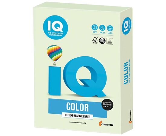 Папір Mondi IQ color А4 pastel, 160g 250sh Light Green (GN27/A4/160/IQ)