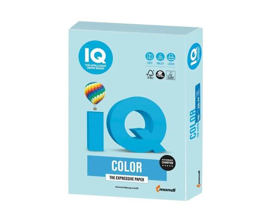 Папір Mondi IQ color А4 pastel, 80g 500sheets, Blue (MB30/A4/80/IQ)