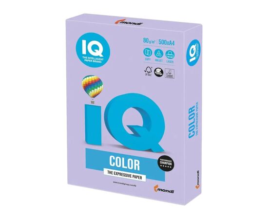 Бумага Mondi IQ color А4 trend, 80g 500sheets, Pale purple (LA12/A4/80/IQ)