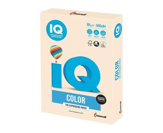 Папір Mondi IQ color А4 pastel, 80g 500sheets, Creamy (CR20/A4/80/IQ)