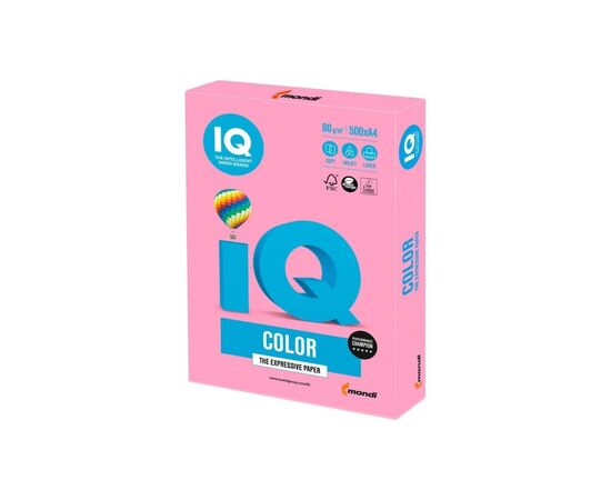 Бумага Mondi IQ color А4 pastel, 80g 500sheets, Pink (PI25/A4/80/IQ)