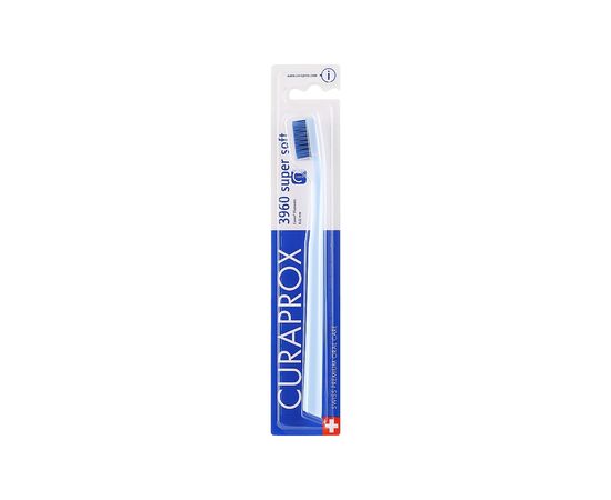 Зубная щетка Curaprox CS 3960 Super Soft Супермягкая D 0.12 мм Голубая с желтой щетиной (CS 3960-04)