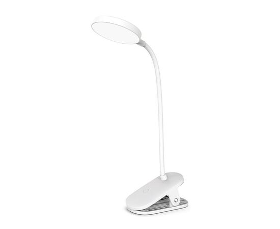 Настільна лампа ColorWay Flexible & Clip 2, 3.5W, battery 1800 mAh (CW-DL10FCB-W)