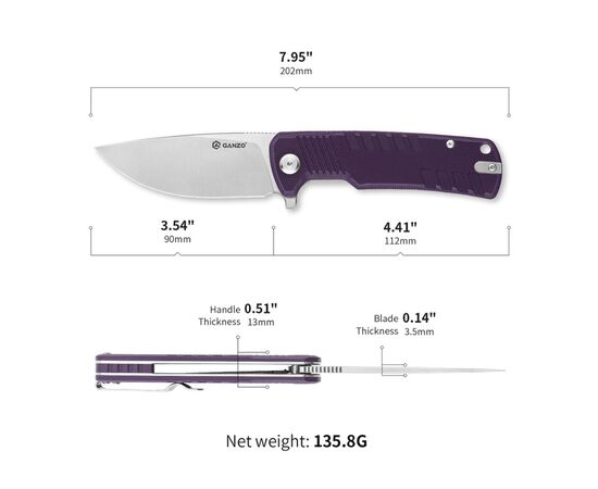 Нож Ganzo G769-PL, изображение 4 Нож Ganzo G769-PL, изображение 4