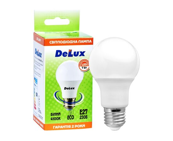 Лампочка Delux BL 60 7 Вт 4100K 220В E27 (90012419), изображение 2 Лампочка Delux BL 60 7 Вт 4100K 220В E27 (90012419), изображение 2