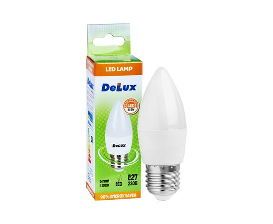 Лампочка Delux BL37B 5 Вт 4100K 220В E27 (90002757), изображение 2 Лампочка Delux BL37B 5 Вт 4100K 220В E27 (90002757), изображение 2