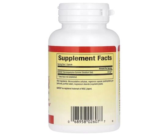 Витаминно-минеральный комплекс Natural Factors Пирролохинолинхинон PQQ, 20 мг, BioPQQ, 30 вегетарианских кап (NFS-02607), изображение 2 Витаминно-минеральный комплекс Natural Factors Пирролохинолинхинон PQQ, 20 мг, BioPQQ, 30 вегетарианских кап (NFS-02607), изображение 2