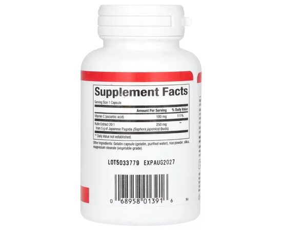 Витаминно-минеральный комплекс Natural Factors Рутин, 250 мг, Rutin, 90 капсул (NFS-01391), изображение 2 Витаминно-минеральный комплекс Natural Factors Рутин, 250 мг, Rutin, 90 капсул (NFS-01391), изображение 2