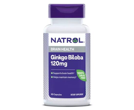Вітамінно-мінеральний комплекс Natrol Вітамін E, 268 мг, Super Vitamin E, 90 гелевих капсул¶Гінкго Білоба, 120 мг, Ginkgo Biloba, 60 к (NTL-00768), зображення 4