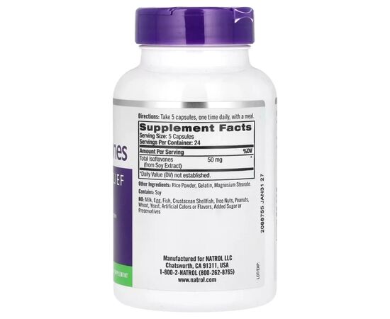Витаминно-минеральный комплекс Natrol Соевые Изофлавоны, 50 мг, Soy Isoflavones, 120 капсул (NTL-03013), изображение 2 Витаминно-минеральный комплекс Natrol Соевые Изофлавоны, 50 мг, Soy Isoflavones, 120 капсул (NTL-03013), изображение 2