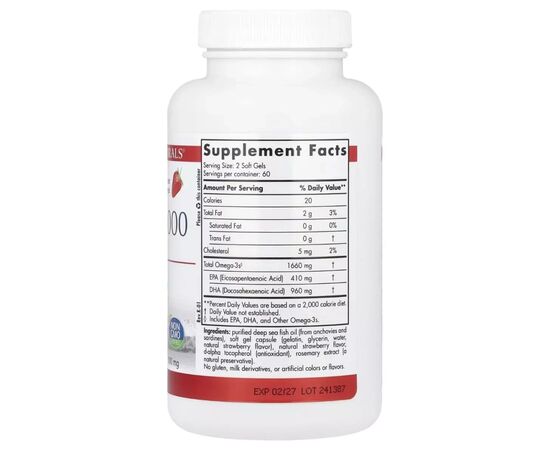 Вітамінно-мінеральний комплекс Nordic Naturals ДГК (докозагексаєнова кислота) високоефективна, 1000 (NOR-01746), зображення 2 Вітамінно-мінеральний комплекс Nordic Naturals ДГК (докозагексаєнова кислота) високоефективна, 1000 (NOR-01746), зображення 2