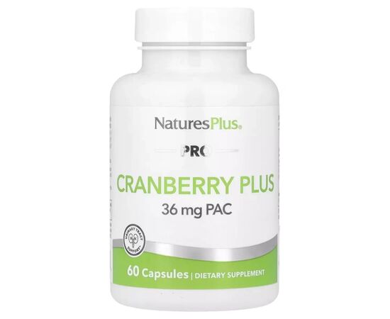 Вітамінно-мінеральний комплекс Natures Plus Журавлина органічна, PRO Cranberry Plus, 60 капсул (NAP-39516)
