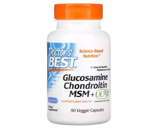 Витаминно-минеральный комплекс Doctor's Best Глюкозамин, хондроитин с МСМ и UCII, Glucosamine Chondroitin, MSM + UCII, (DRB-00592)