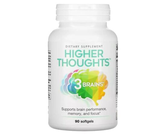 Витаминно-минеральный комплекс Natural Factors Поддержка работы мозга, 3 Brains, Higher Thoughts, 30 гелевых капсу (NFS-03050), изображение 3 Витаминно-минеральный комплекс Natural Factors Поддержка работы мозга, 3 Brains, Higher Thoughts, 30 гелевых капсу (NFS-03050), изображение 3