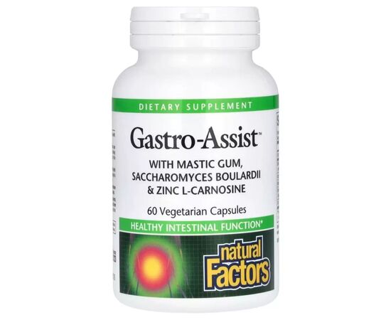 Витаминно-минеральный комплекс Natural Factors Здоровье желудка и кишечника, Gastro-Assist with Mastic Gum, Saccharomyces (NFS01756)