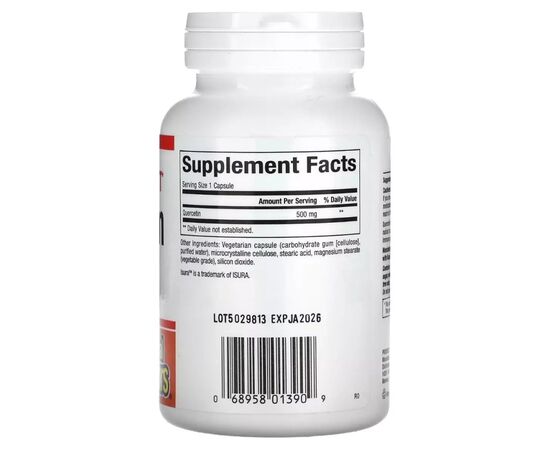 Витаминно-минеральный комплекс Natural Factors Кверцетин, 500 мг, Quercetin, 60 вегетарианских капсул (NFS01390), изображение 2 Витаминно-минеральный комплекс Natural Factors Кверцетин, 500 мг, Quercetin, 60 вегетарианских капсул (NFS01390), изображение 2