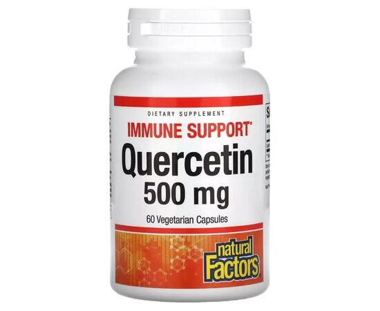 Витаминно-минеральный комплекс Natural Factors Кверцетин, 500 мг, Quercetin, 60 вегетарианских капсул (NFS01390)
