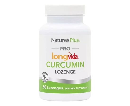 Вітамінно-мінеральний комплекс Natures Plus Куркумін, 500 мг, Pro Longvida Curcumin, 60 льодяників (NTP49611)