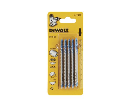 Полотно DeWALT по металу, прямий, L=100, WL=72, 3 мм, макс. глибина різу - 6/15/30 мм, 5 шт. (DT2163)