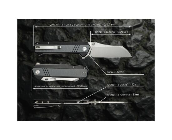 Нож Sencut Draxor Satin G10 Grey (S24035-3), изображение 11 Нож Sencut Draxor Satin G10 Grey (S24035-3), изображение 11