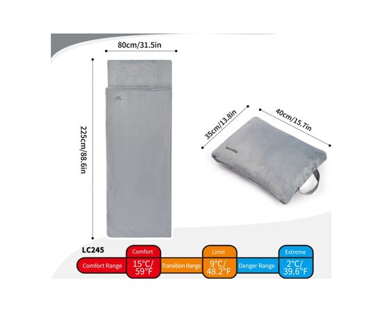 Спальный мешок Naturehike CNK2300SD022, світло-сірий (6976507667333), изображение 2 Спальный мешок Naturehike CNK2300SD022, світло-сірий (6976507667333), изображение 2