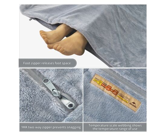 Спальный мешок Naturehike CNK2300SD022, світло-сірий (6976507667333), изображение 3 Спальный мешок Naturehike CNK2300SD022, світло-сірий (6976507667333), изображение 3