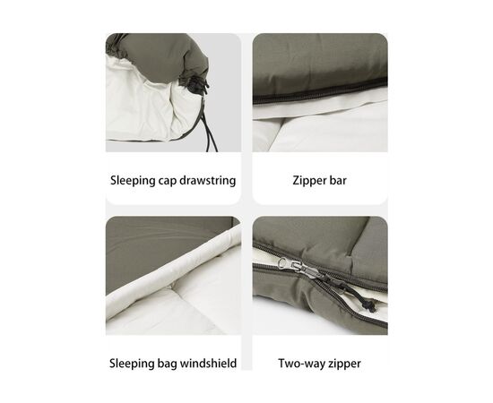 Спальный мешок Naturehike LD250 CNK2300SD016, темно-зелений (6976023921797), изображение 3