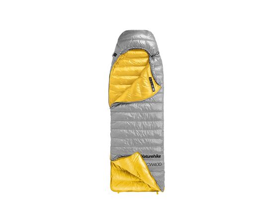 Спальный мешок Naturehike CW400 NH18C400-D, p-р L, жовто-сірий (6976507666848)