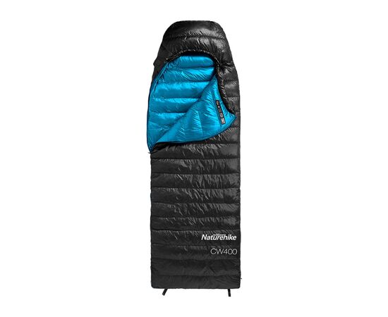 Спальный мешок Naturehike CW400 NH18C400-D, p-р L, чорно-блакитний (6976507666831)