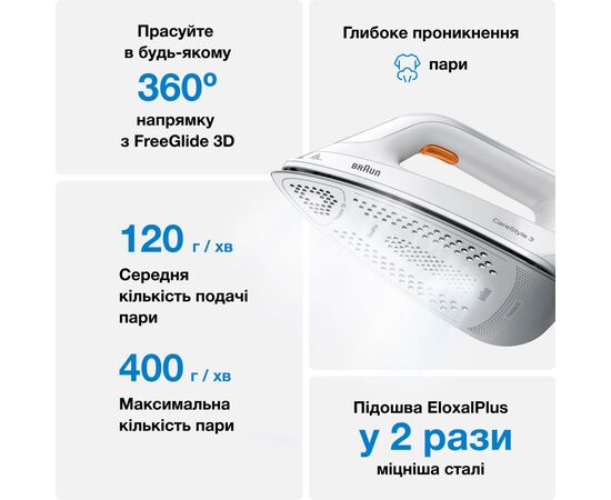 Паровая станция Braun IS 2561 WH (IS2561WH), изображение 7 Паровая станция Braun IS 2561 WH (IS2561WH), изображение 7