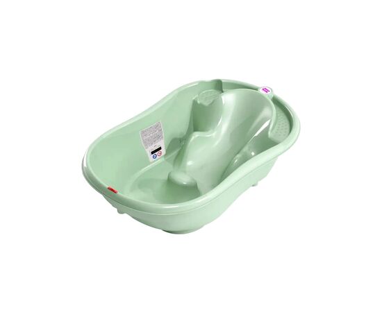 Ванночка Ok Baby Onda з анатомічною гіркою і термодатчиком, зелений (38231200)