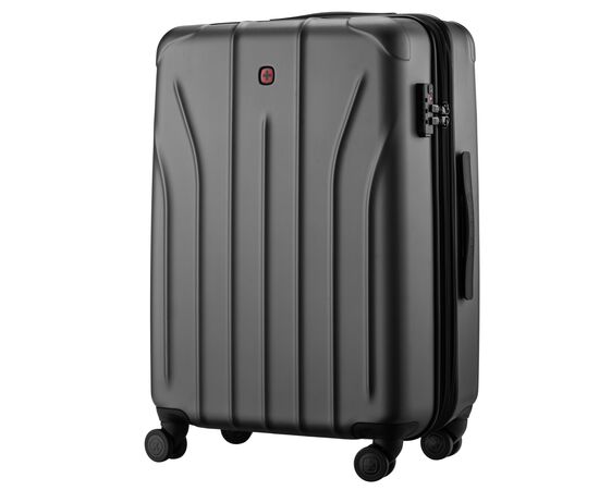 Валіза Wenger Oryson, середня, пластик, 4 колеса, сіра (653209), зображення 2 Валіза Wenger Oryson, середня, пластик, 4 колеса, сіра (653209), зображення 2