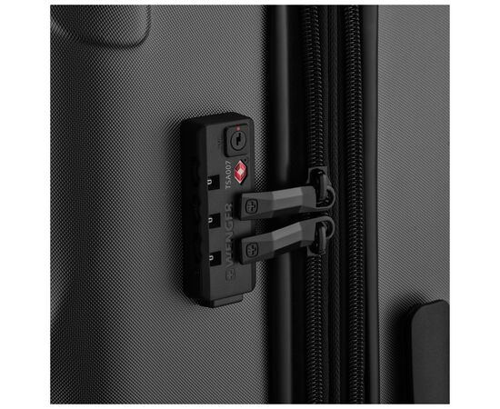 Валіза Wenger Oryson, середня, пластик, 4 колеса, сіра (653209), зображення 9 Валіза Wenger Oryson, середня, пластик, 4 колеса, сіра (653209), зображення 9