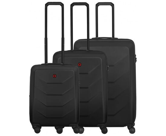 Набор чемоданов Wenger Prymo 3 в 1 (S,M,L) пластик, 4 колеса, чорний (612655)