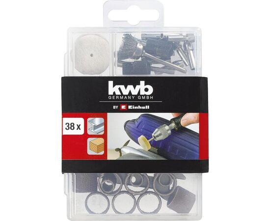 Набір інструментів Einhell оснастки для гравера KWB 38шт (510951), зображення 4 Набір інструментів Einhell оснастки для гравера KWB 38шт (510951), зображення 4