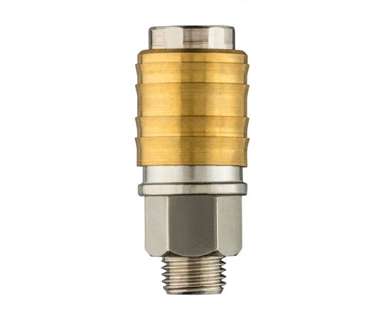 Коннектор для шланга Neo Tools муфта быстросъемная пневматическая, 1/4", 16бар, нержавеющая сталь, латунь (12-635), изображение 4 Коннектор для шланга Neo Tools муфта быстросъемная пневматическая, 1/4", 16бар, нержавеющая сталь, латунь (12-635), изображение 4