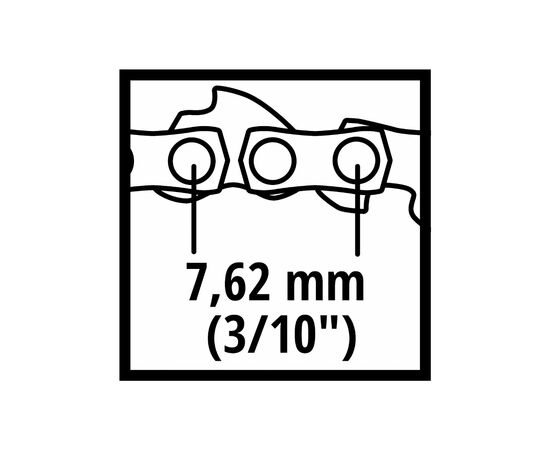 Ланцюг Einhell 15см 1.0мм 3/10" (4500174), зображення 3 Ланцюг Einhell 15см 1.0мм 3/10" (4500174), зображення 3