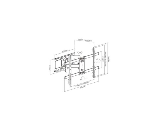 Кронштейн Gembird WM-80ST-02, зображення 2 Кронштейн Gembird WM-80ST-02, зображення 2