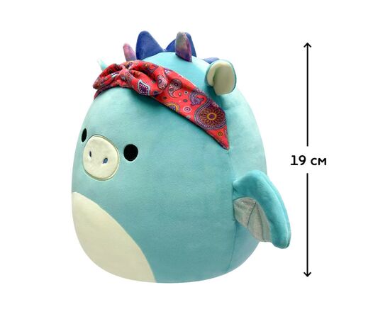 Мягкая игрушка Squishmallows Дракон в бандане 19 см (SQCR04125), изображение 2 Мягкая игрушка Squishmallows Дракон в бандане 19 см (SQCR04125), изображение 2