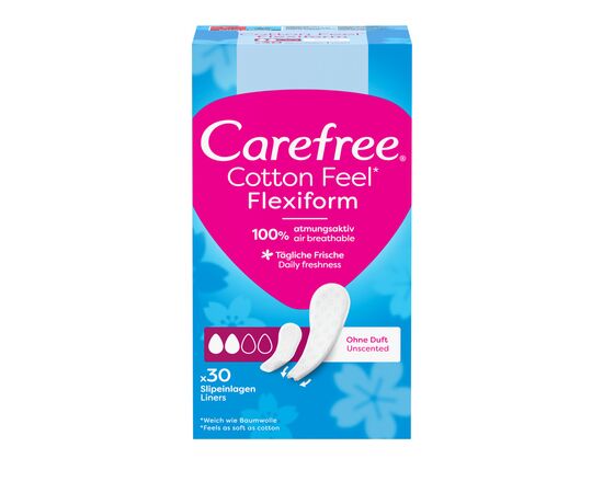 Ежедневные прокладки Carefree Cotton Feel FlexiForm 30 шт. (3574661257044)