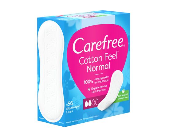 Ежедневные прокладки Carefree Мягкость хлопка с Алоэ 56 шт. (3574661486307), изображение 7 Ежедневные прокладки Carefree Мягкость хлопка с Алоэ 56 шт. (3574661486307), изображение 7
