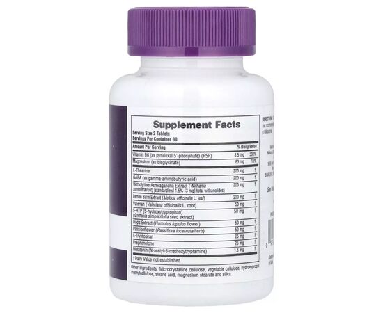 Витаминно-минеральный комплекс Natures Plus Трехфазный комплекс для сна, Tri-Phase Sleep Complex, 60 таблеток (NAP-47595), изображение 2